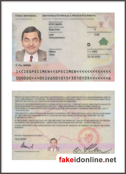 Czech Republic ID Card Template PSD